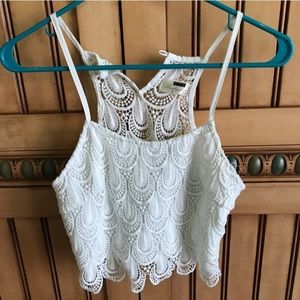 LF lace crop top